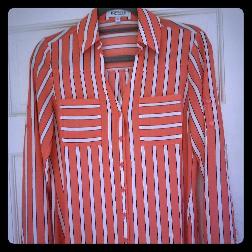 Express Portofino Shirt Button Down Blouse XSmall